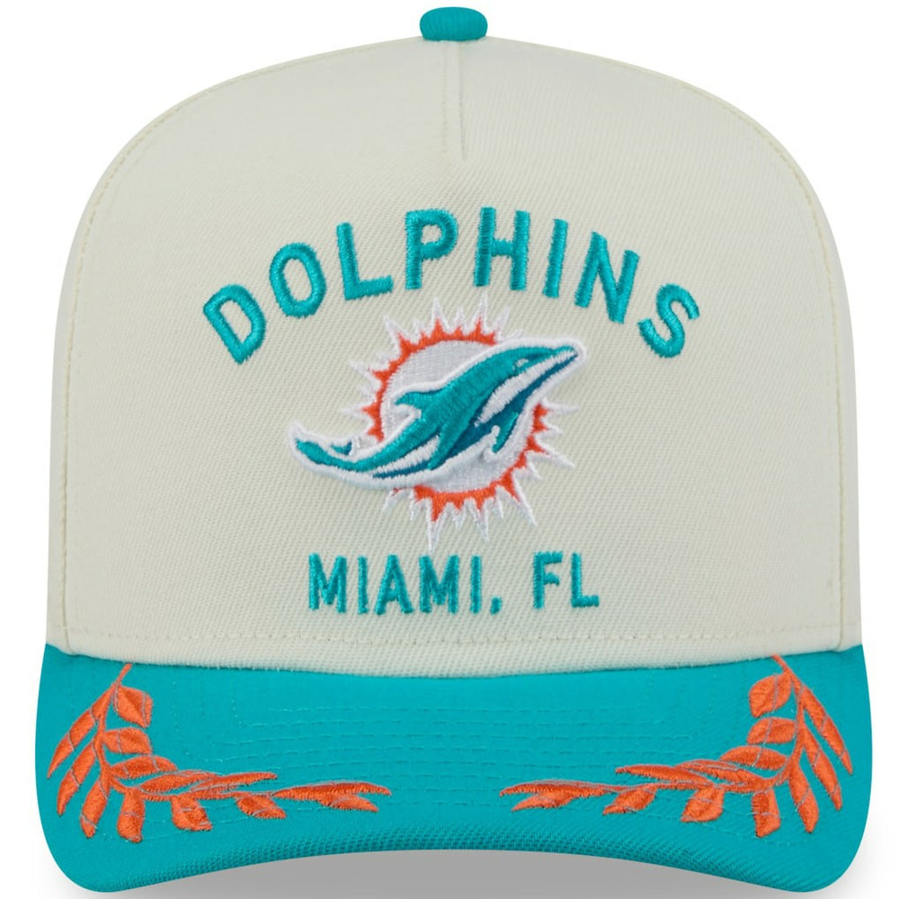 Miami Dolphins New Era 2025 NFL Draft A-Frame 9FIFTY Snapback Hat