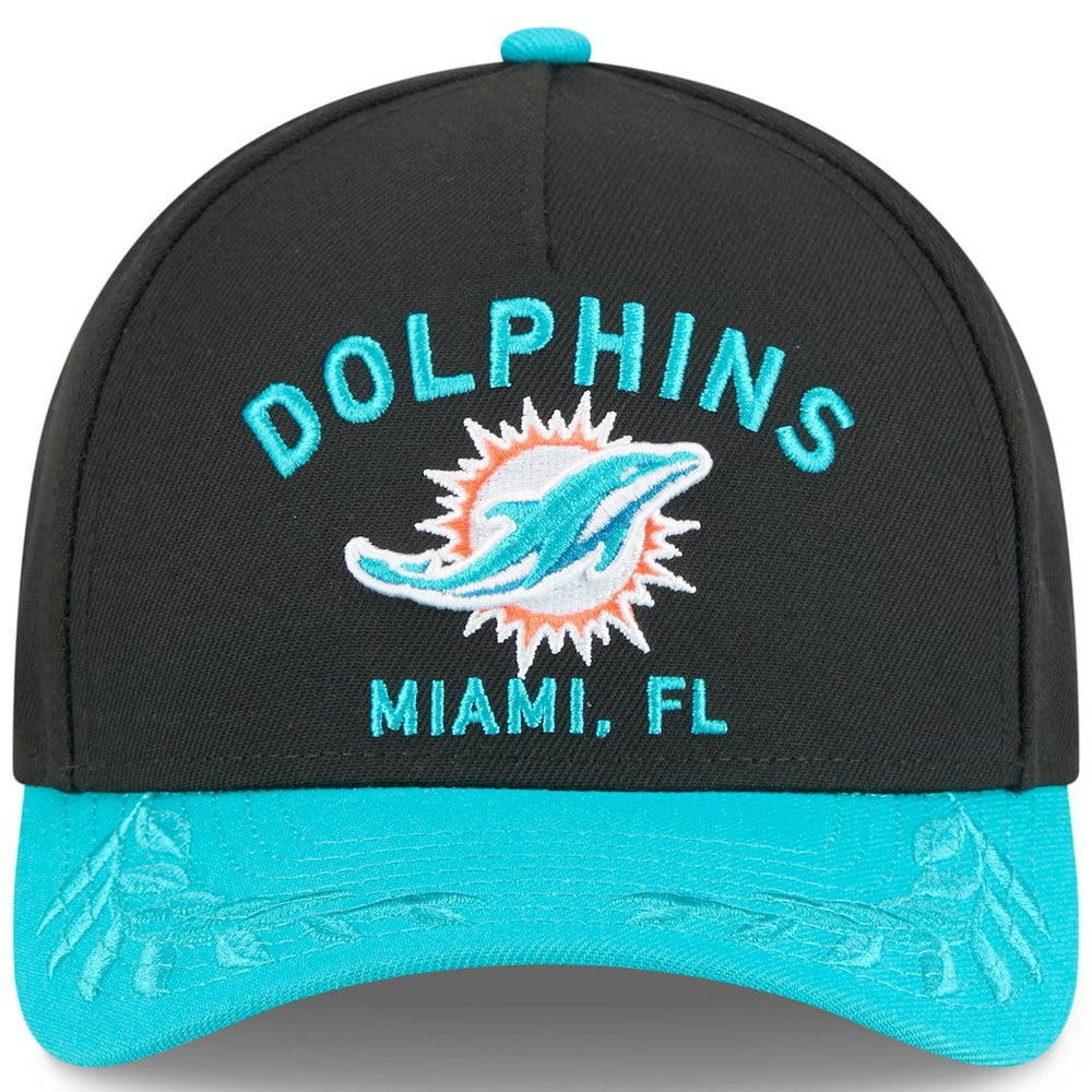 Miami Dolphins New Era 2025 NFL Draft 9FORTY A-Frame M-Crown Adjustable Hat