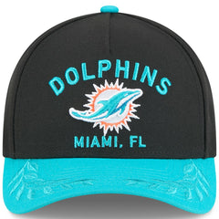Miami Dolphins New Era 2025 NFL Draft 9FORTY A-Frame M-Crown Adjustable Hat