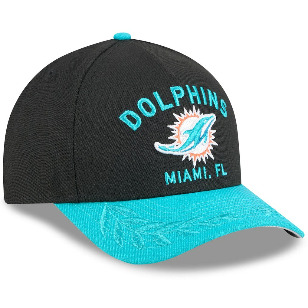 Miami Dolphins New Era 2025 NFL Draft 9FORTY A-Frame M-Crown Adjustable Hat
