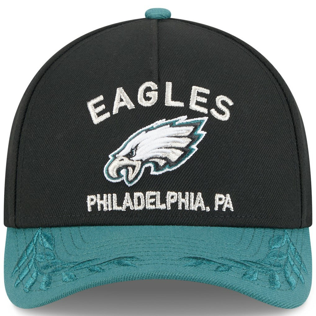 Philadelphia Eagles New Era 2025 NFL Draft 9FORTY A-Frame M-Crown Adjustable Hat
