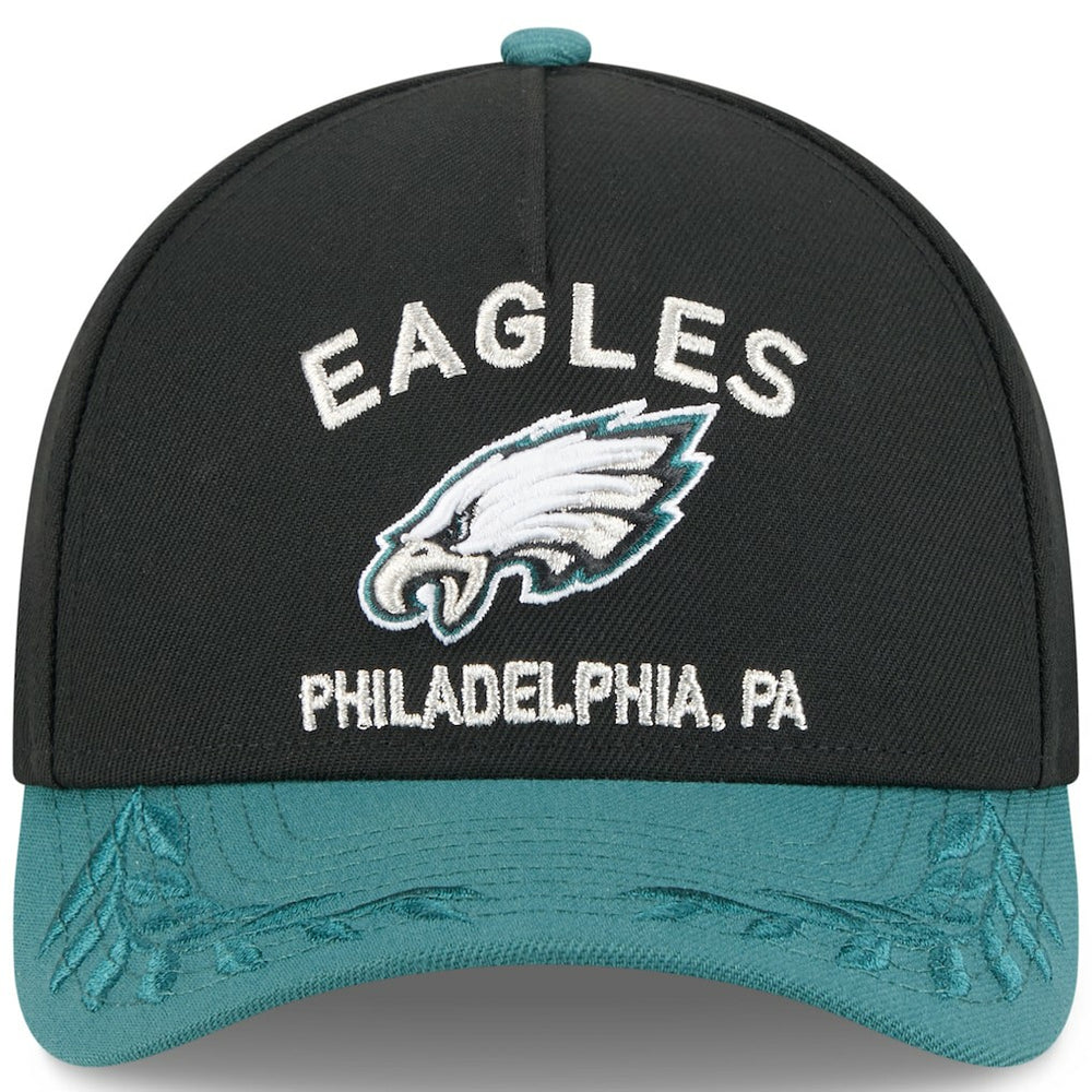 Philadelphia Eagles New Era 2025 NFL Draft 9FORTY A-Frame M-Crown Adjustable Hat
