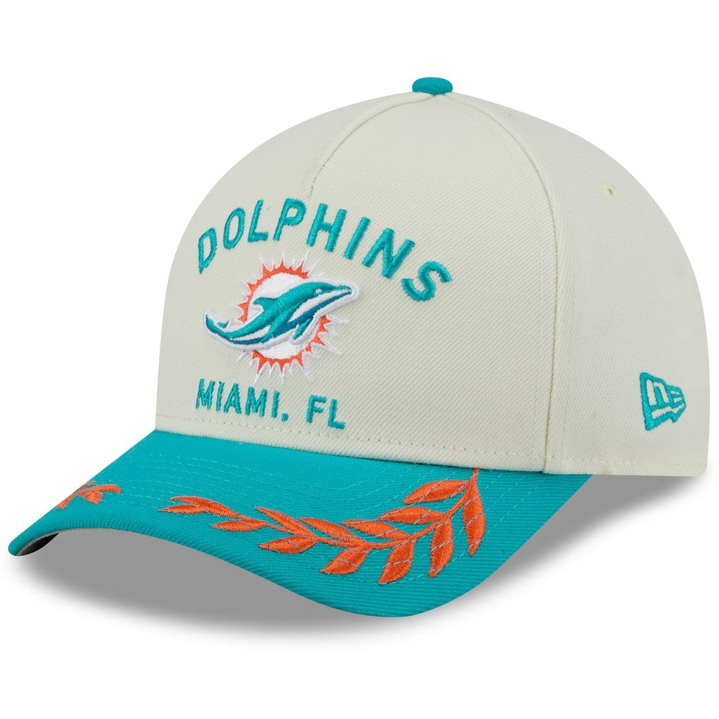 Miami Dolphins New Era 2025 NFL Draft 9FORTY A-Frame M-Crown Adjustable Hat