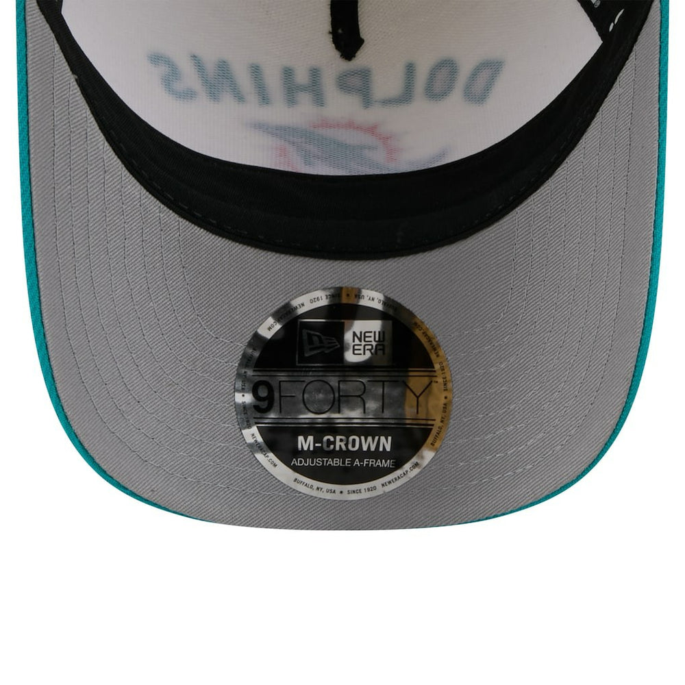 Miami Dolphins New Era 2025 NFL Draft 9FORTY A-Frame M-Crown Adjustable Hat