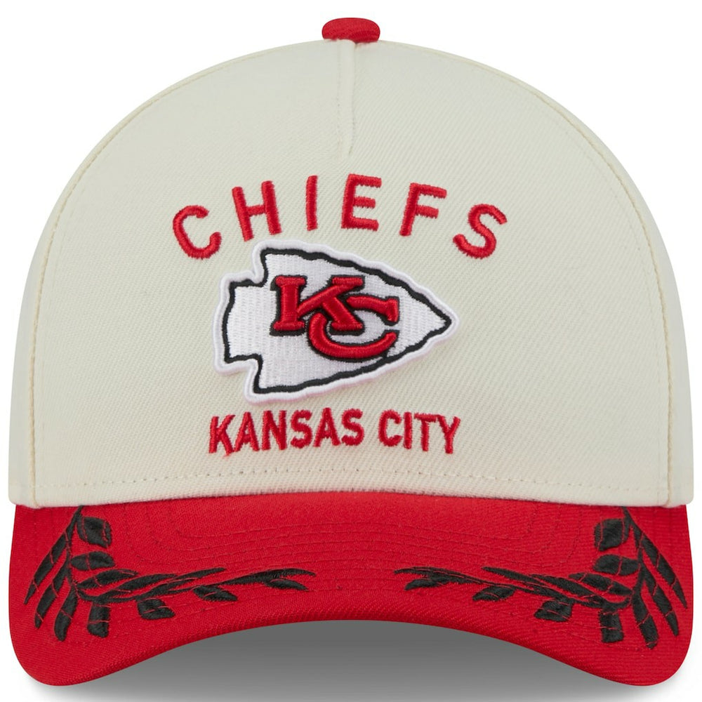 Kansas City Chiefs New Era 2025 NFL Draft 9FORTY A-Frame M-Crown Adjustable Hat