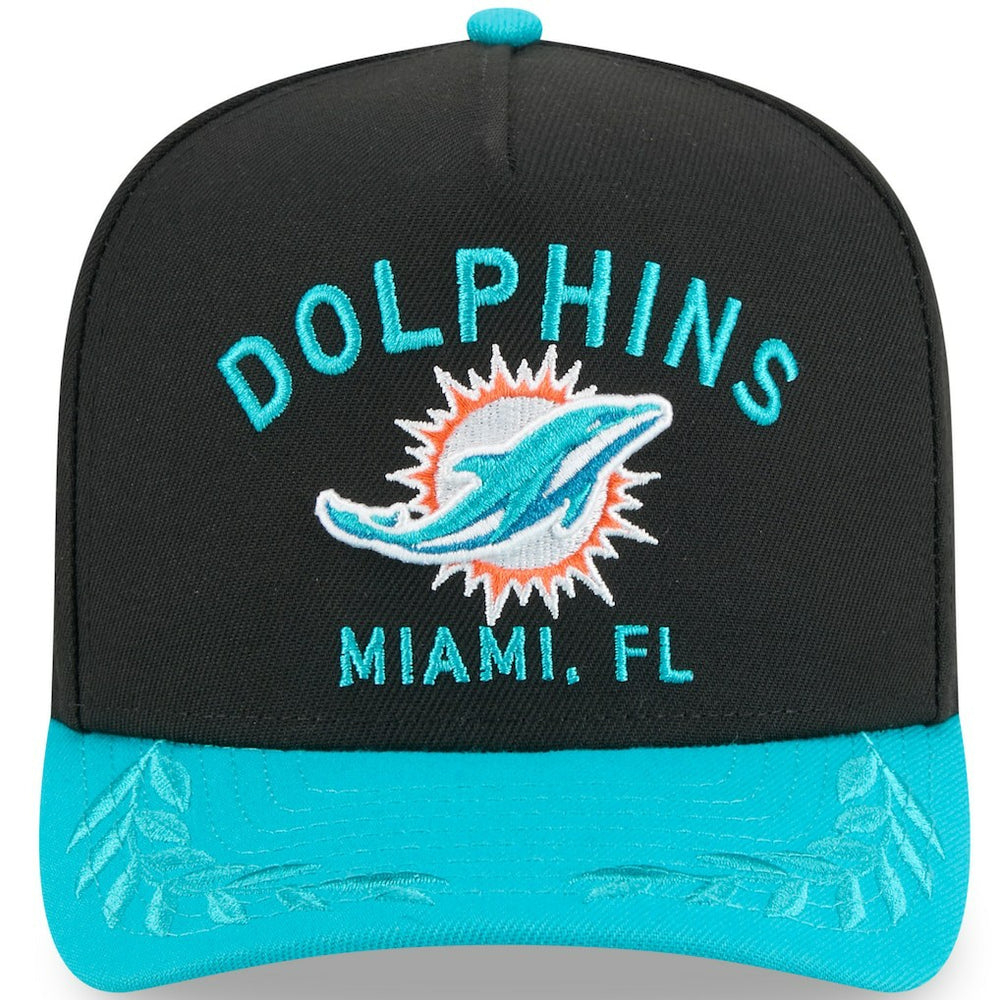Miami Dolphins New Era Youth 2025 NFL Draft A-Frame 9FIFTY Snapback Hat