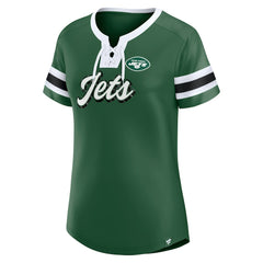 New York Jets Fanatics Women's Original State Lace-Up T-Shirt