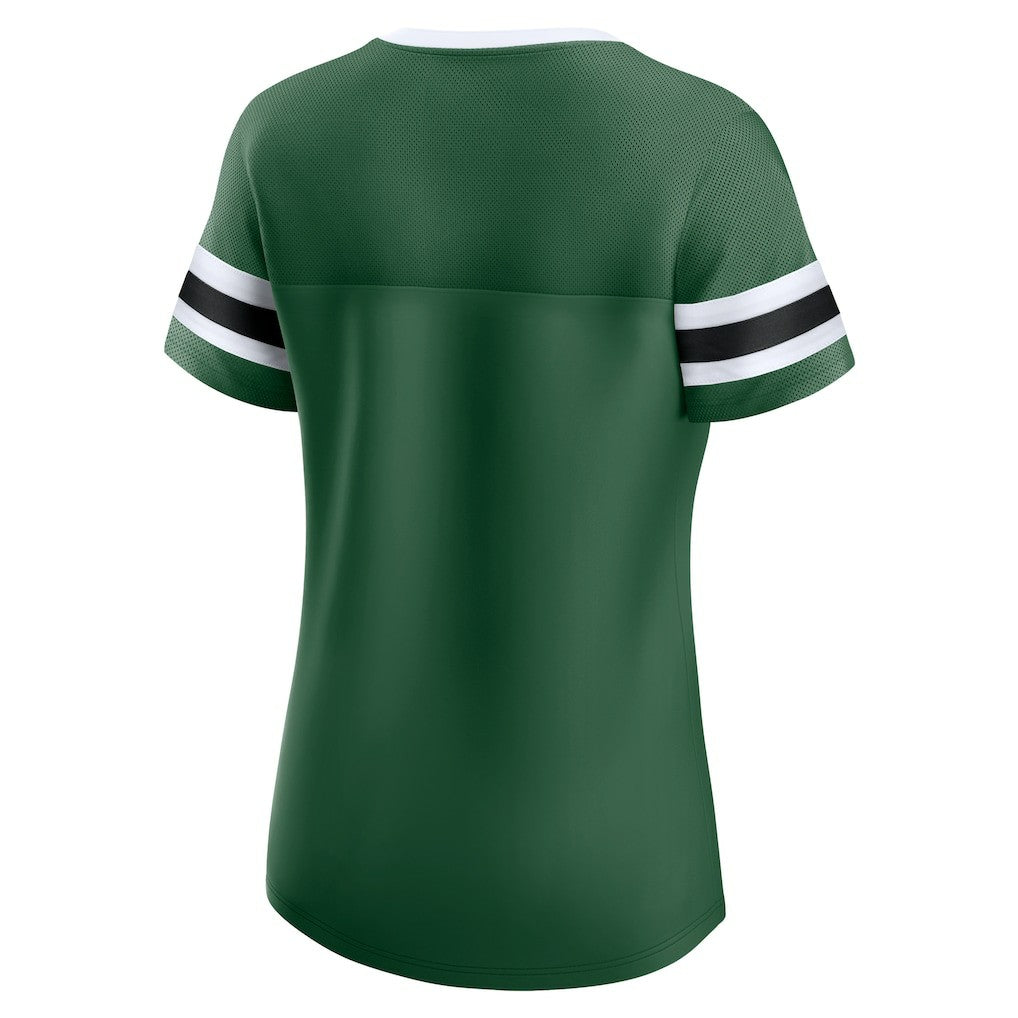 New York Jets Fanatics Women's Original State Lace-Up T-Shirt