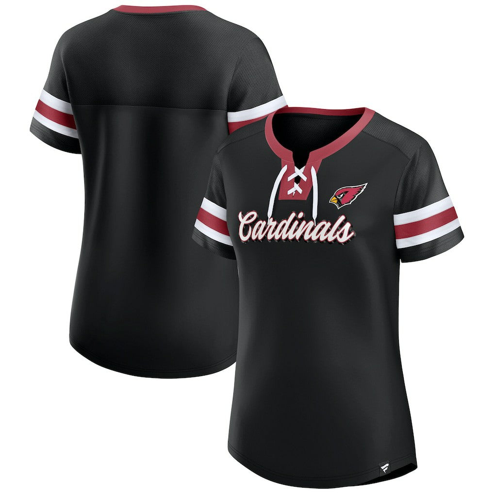 Arizona Cardinals Fanatics Women's Original State Lace-Up T-Shirt