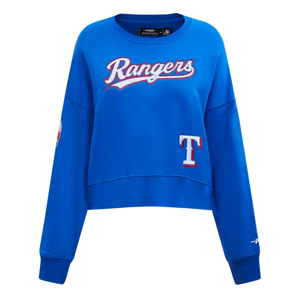 Texas Rangers Pro Standard Women's Game Day Classics Crewneck Pullover Sweatshirt | MLB For sale