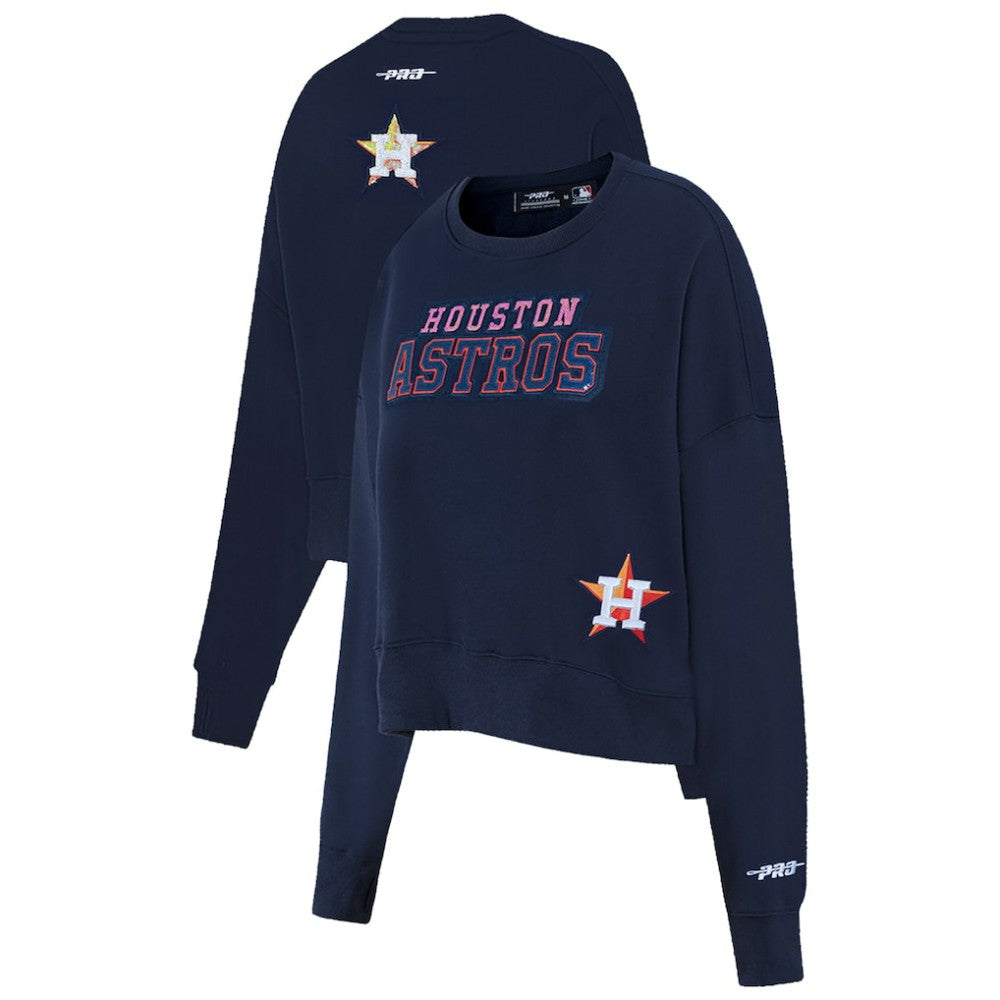 Houston Astros Pro Standard Women's Game Day Classics Crewneck Pullover Sweatshirt | MLB For sale