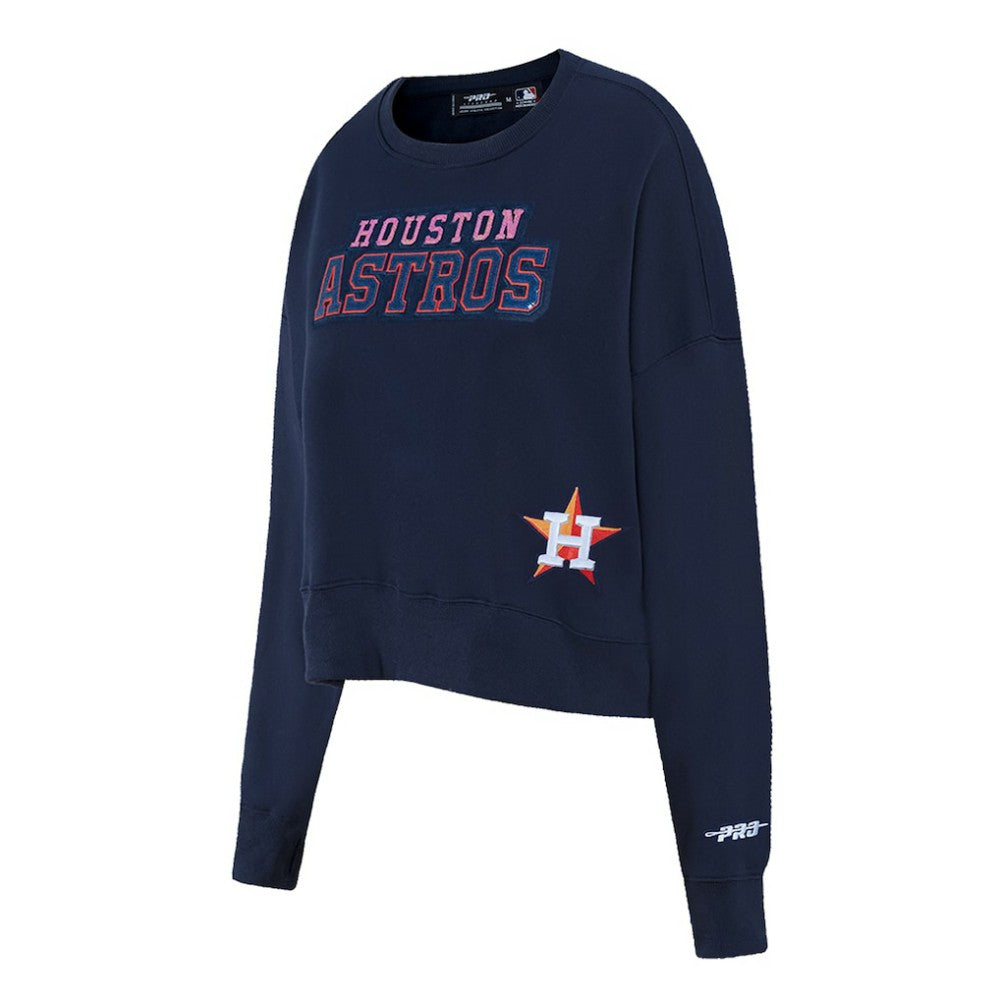 Houston Astros Pro Standard Women's Game Day Classics Crewneck Pullover Sweatshirt | MLB For sale
