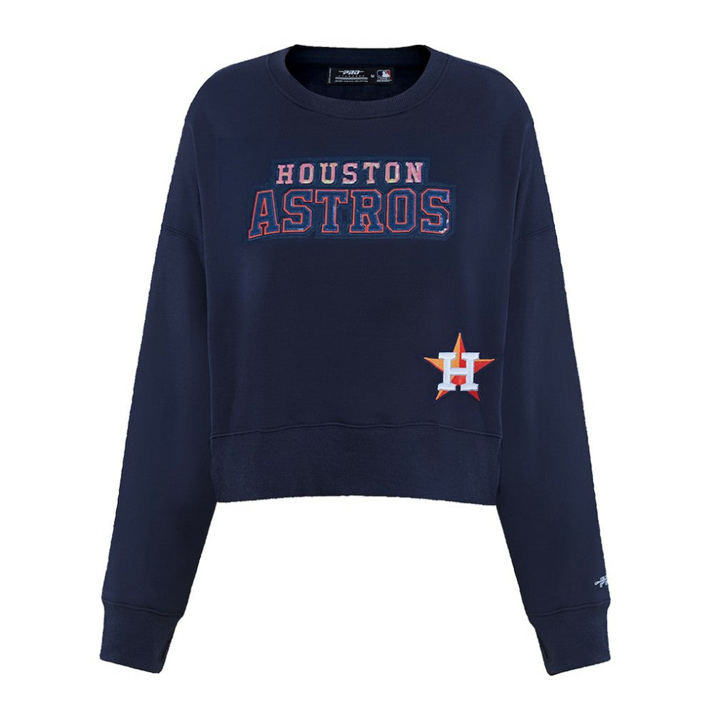 Houston Astros Pro Standard Women's Game Day Classics Crewneck Pullover Sweatshirt | MLB For sale