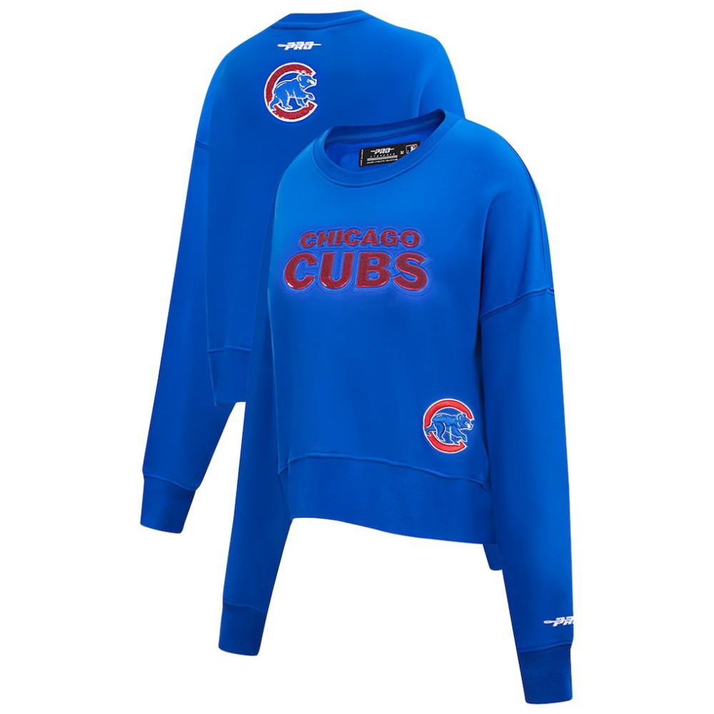 Chicago Cubs Pro Standard Women's Game Day Classics Crewneck Pullover Sweatshirt | MLB Online
