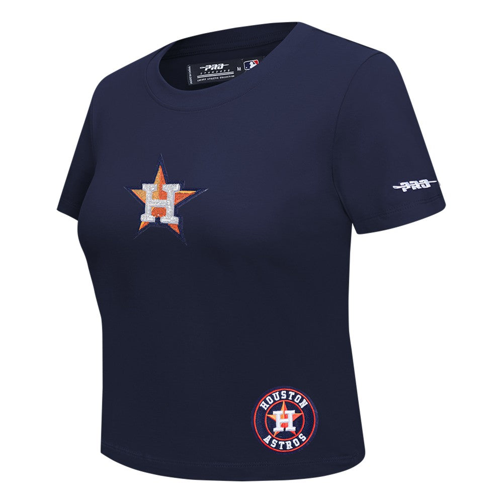Houston Astros Pro Standard Women's Game Day Classics Baby Doll Cropped T-Shirt | MLB Sale
