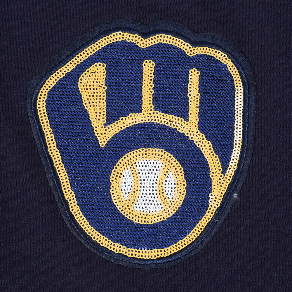 Milwaukee Brewers Pro Standard Women's Game Day Classics Baby Doll Cropped T-Shirt | MLB For sale