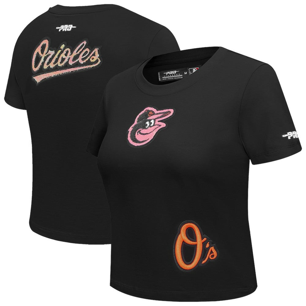 Baltimore Orioles Pro Standard Women's Game Day Classics Baby Doll Cropped T-Shirt | MLB For sale