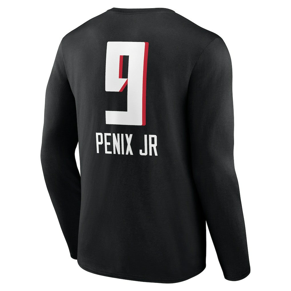 Atlanta Falcons  Michael Penix Jr.  Name & Number Team Wordmark Long Sleeve T-Shirt