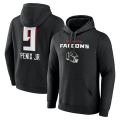 Atlanta Falcons  Michael Penix Jr.  Name & Number Team Wordmark Pullover Hoodie