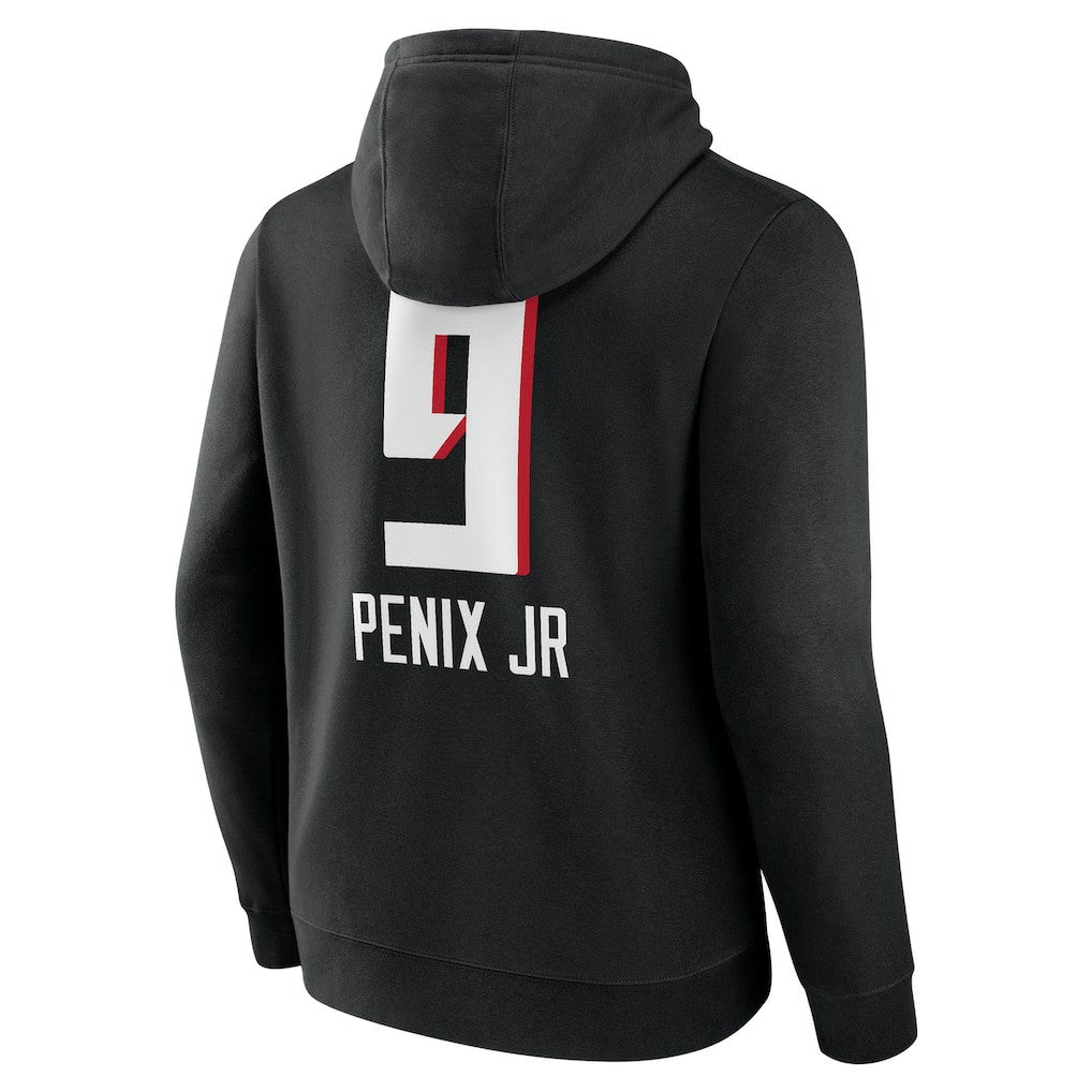 Atlanta Falcons  Michael Penix Jr.  Name & Number Team Wordmark Pullover Hoodie