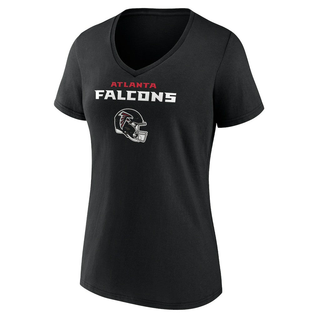 Atlanta Falcons  Michael Penix Jr.  Women's Name & Number Team Wordmark V-Neck T-Shirt