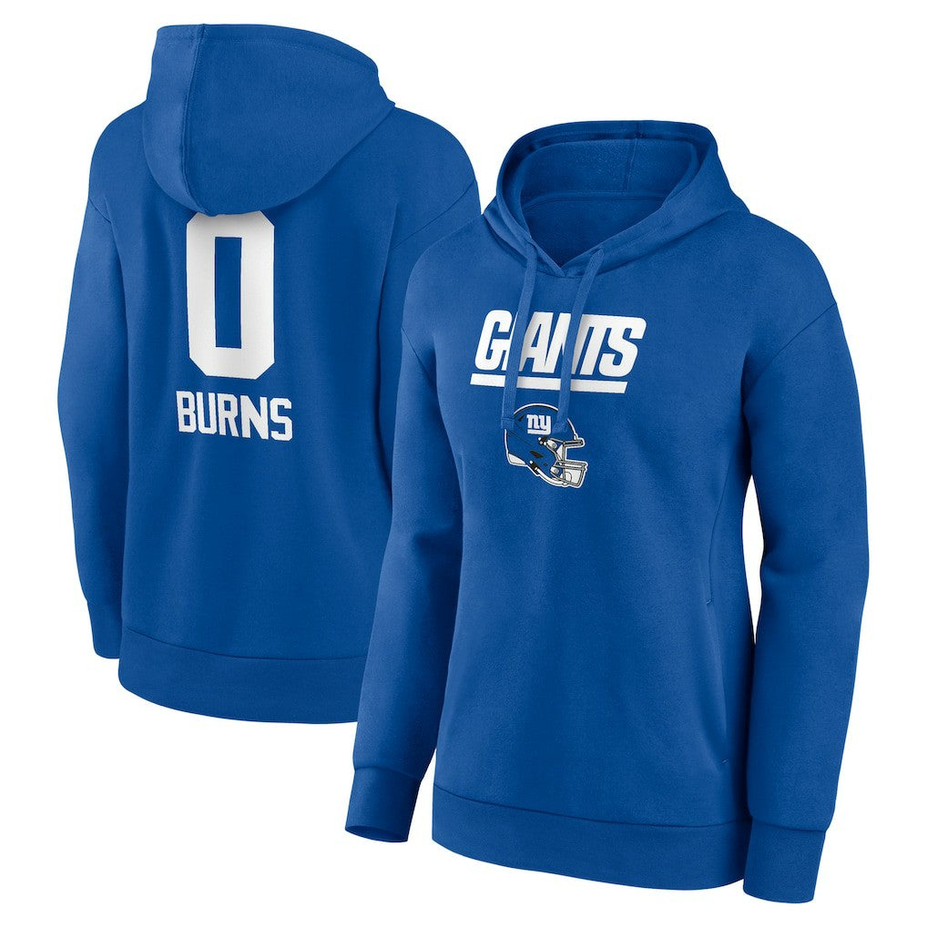 New York Giants  Brian Burns  Women's Name & Number Team Wordmark Pullover Hoodie