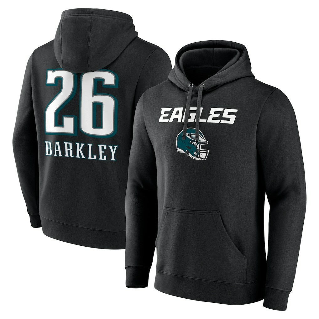 Philadelphia Eagles  Saquon Barkley  Name & Number Team Wordmark Pullover Hoodie