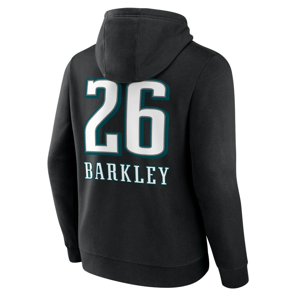 Philadelphia Eagles  Saquon Barkley  Name & Number Team Wordmark Pullover Hoodie