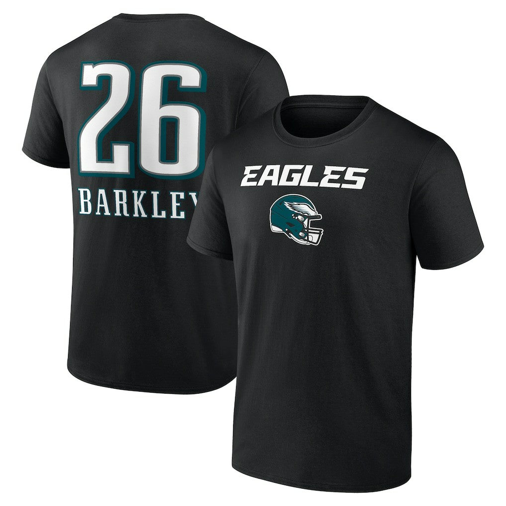 Philadelphia Eagles  Saquon Barkley  Name & Number Team Wordmark T-Shirt