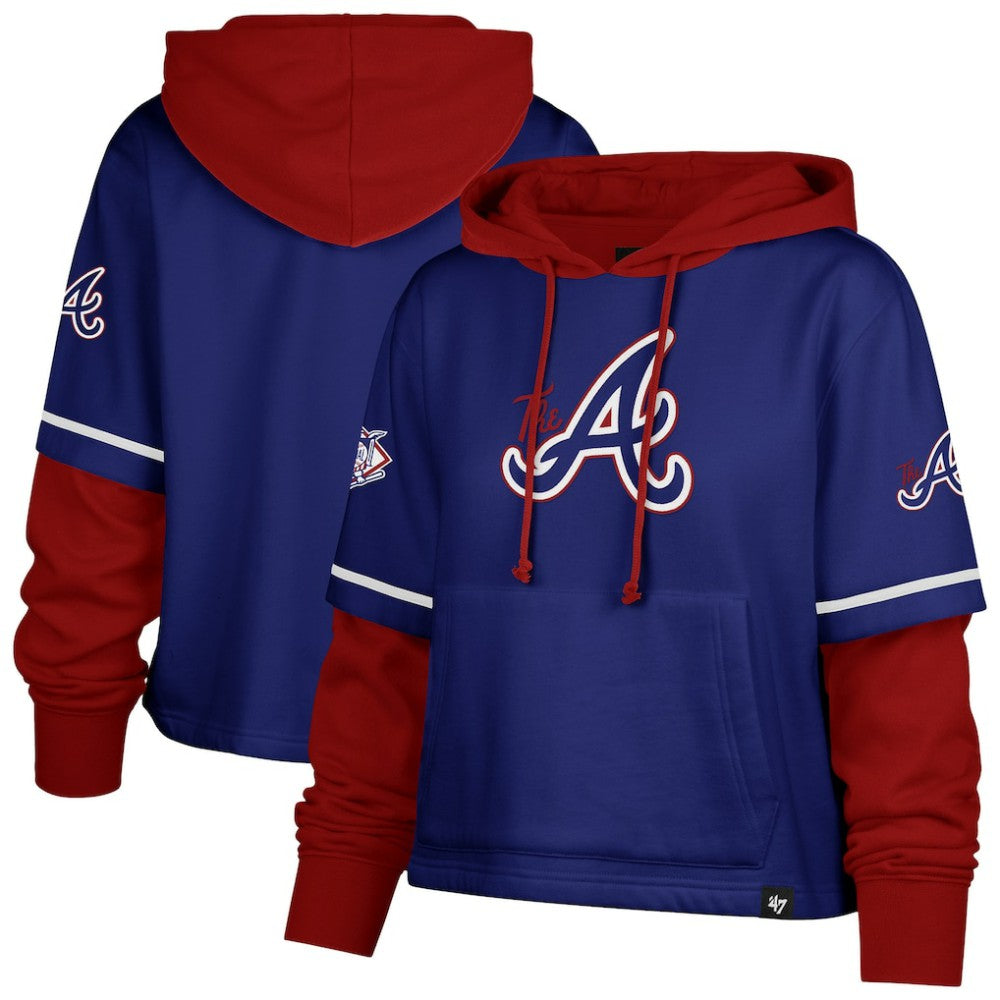 Atlanta Braves '47 Women's City Connect Shortstop Cropped Pullover Hoodie | MLB Online
