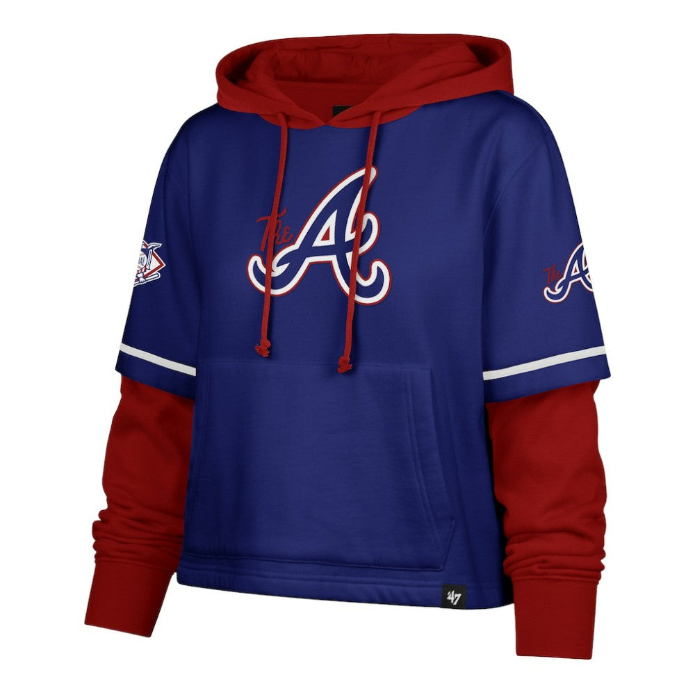 Atlanta Braves '47 Women's City Connect Shortstop Cropped Pullover Hoodie | MLB Online
