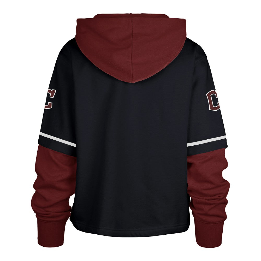 Cleveland Guardians '47 Women's City Connect Shortstop Cropped Pullover Hoodie | MLB Sale