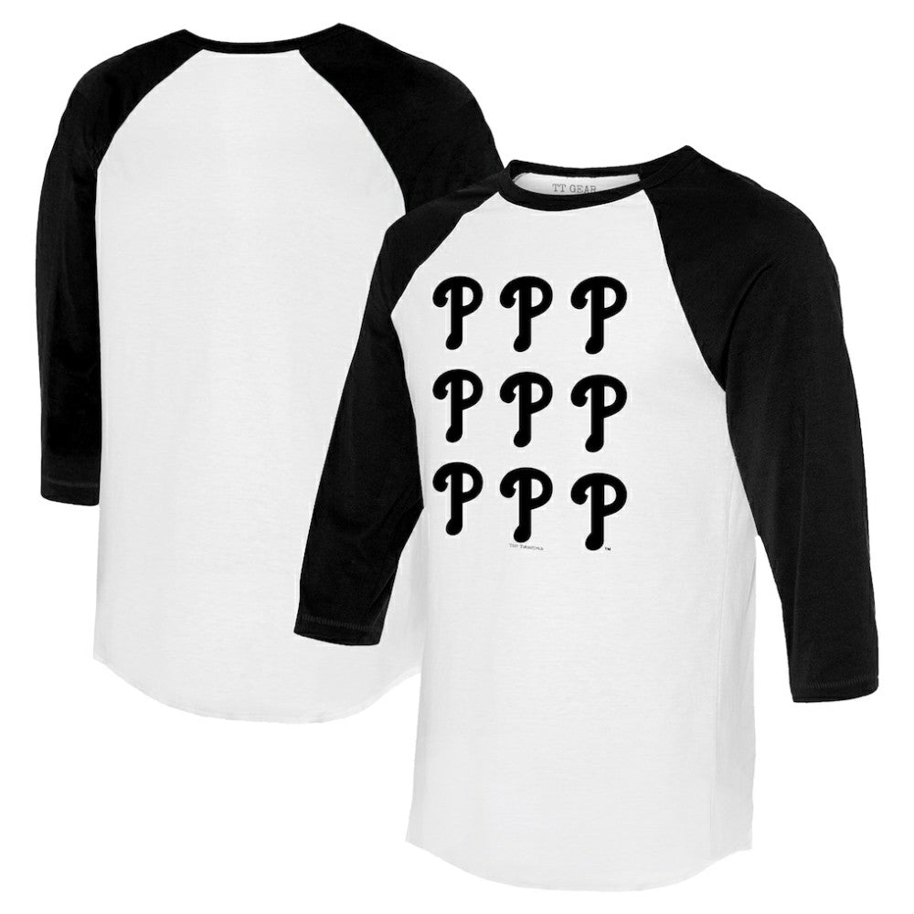 Philadelphia Phillies Tiny Turnip Women's Logo Grid 3/4 Sleeve Raglan T-Shirt | MLB Online