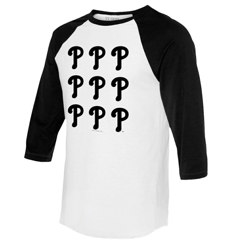 Philadelphia Phillies Tiny Turnip Women's Logo Grid 3/4 Sleeve Raglan T-Shirt | MLB Online