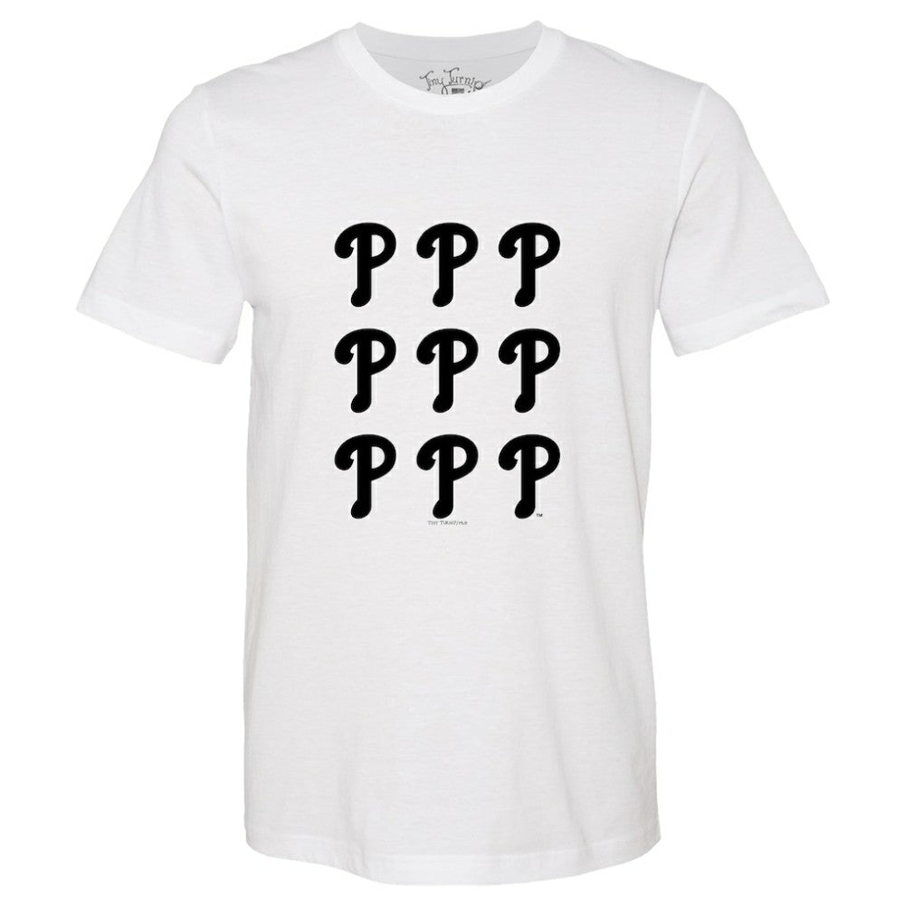Philadelphia Phillies Tiny Turnip Women's Logo Grid T-Shirt | MLB For sale
