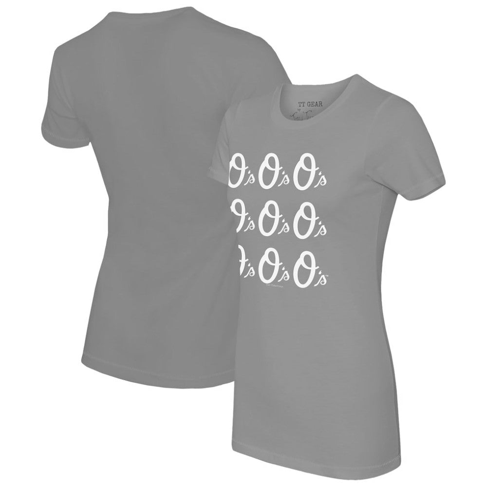 Baltimore Orioles Tiny Turnip Women's Logo Grid  T-Shirt | MLB Outlet