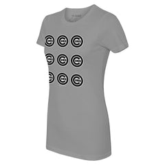 Chicago Cubs Tiny Turnip Women's Logo Grid  T-Shirt | MLB Outlet
