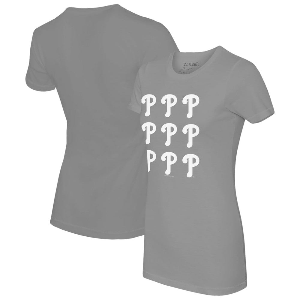Philadelphia Phillies Tiny Turnip Women's Logo Grid  T-Shirt | MLB Discount