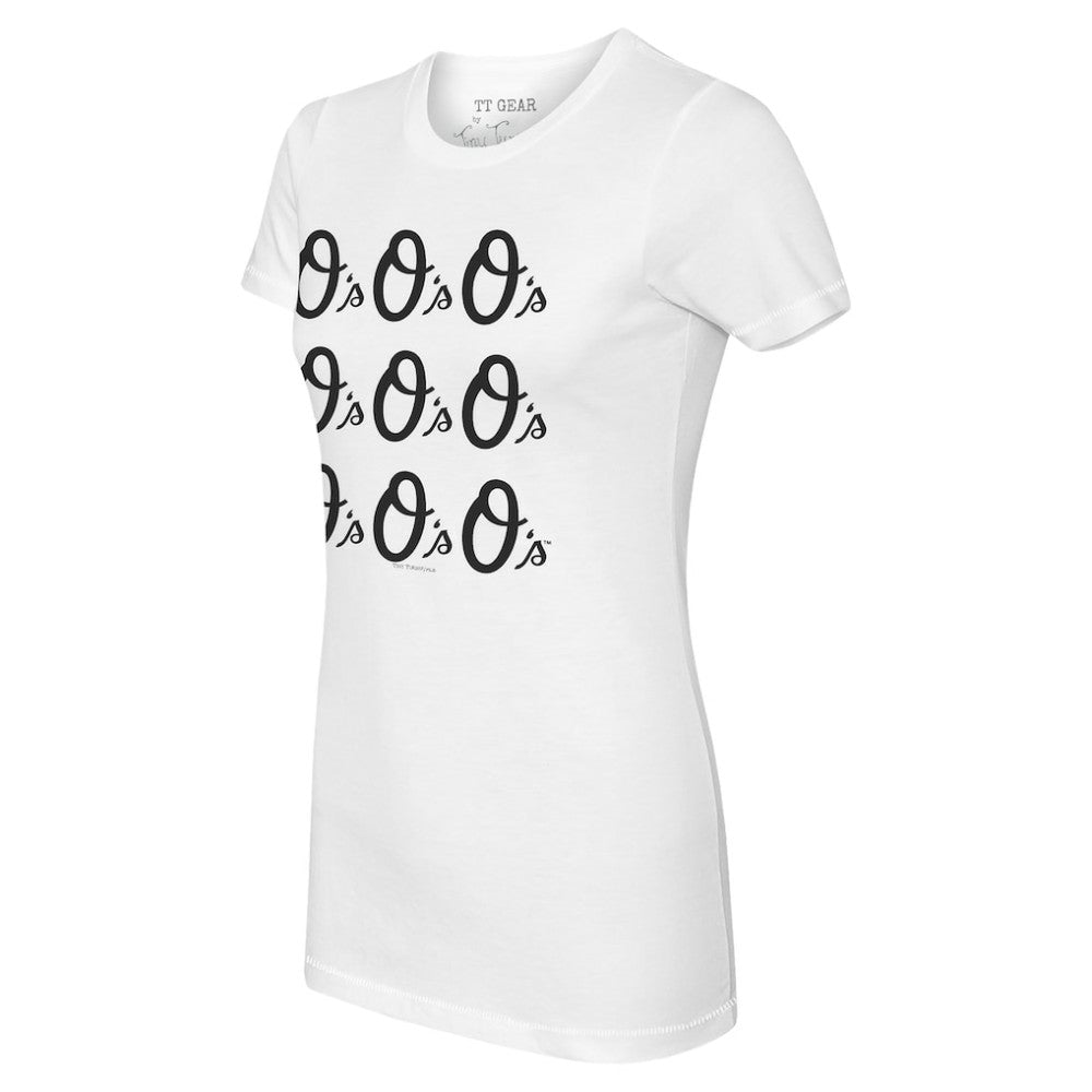 Baltimore Orioles Tiny Turnip Women's Logo Grid T-Shirt | MLB On Sale