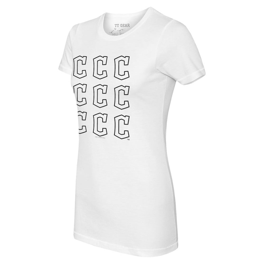 Cleveland Guardians Tiny Turnip Women's Logo Grid T-Shirt | MLB On Sale