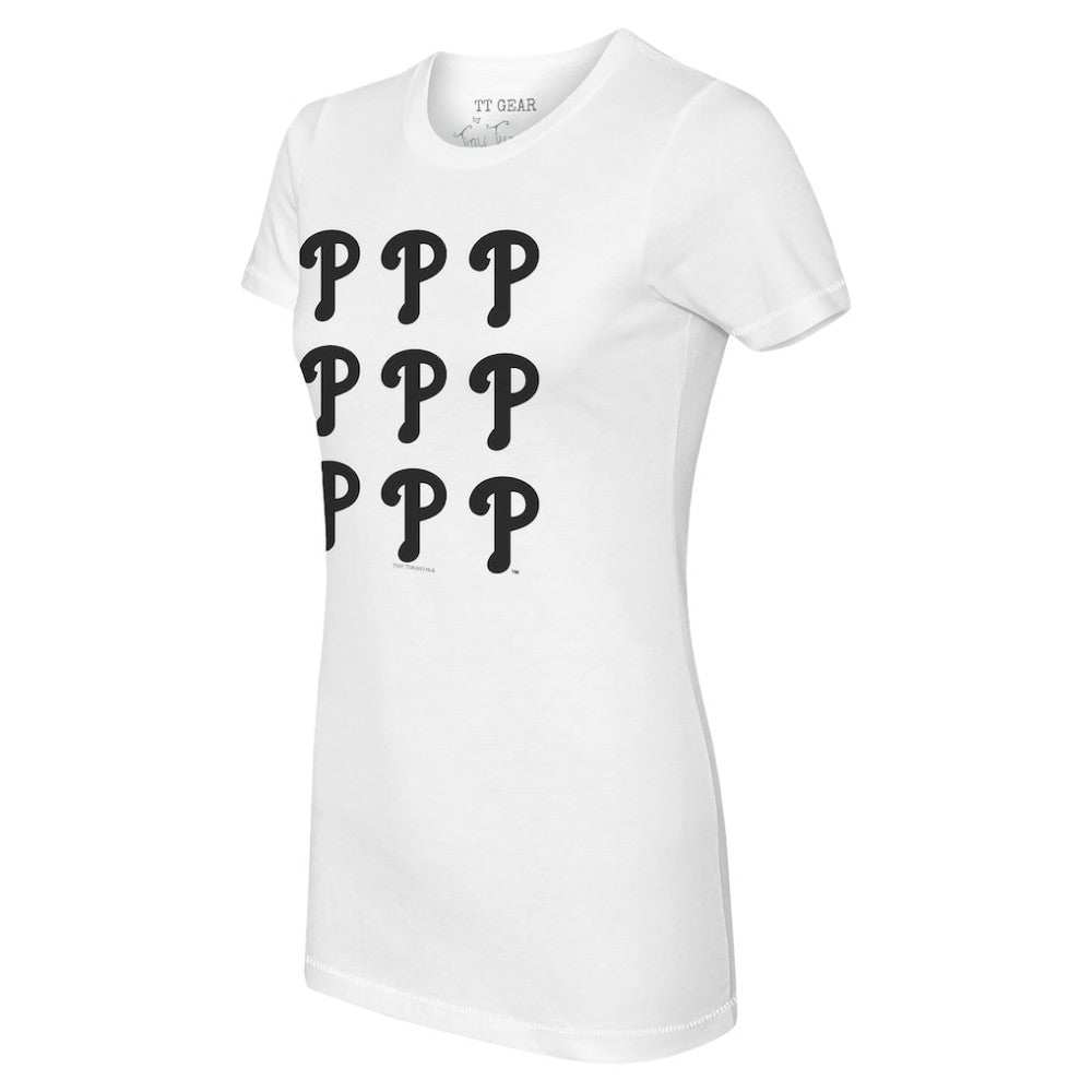 Philadelphia Phillies Tiny Turnip Women's Logo Grid T-Shirt | MLB On Sale