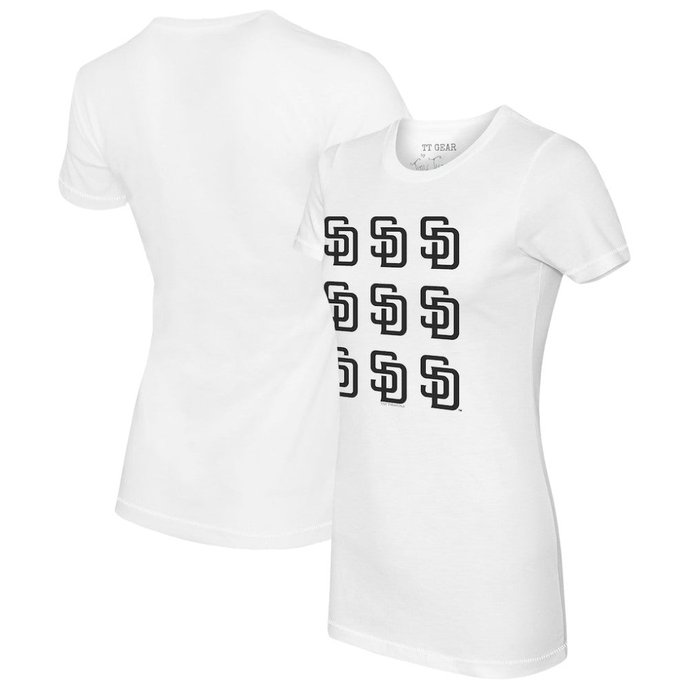 San Diego Padres Tiny Turnip Women's Logo Grid T-Shirt | MLB Online
