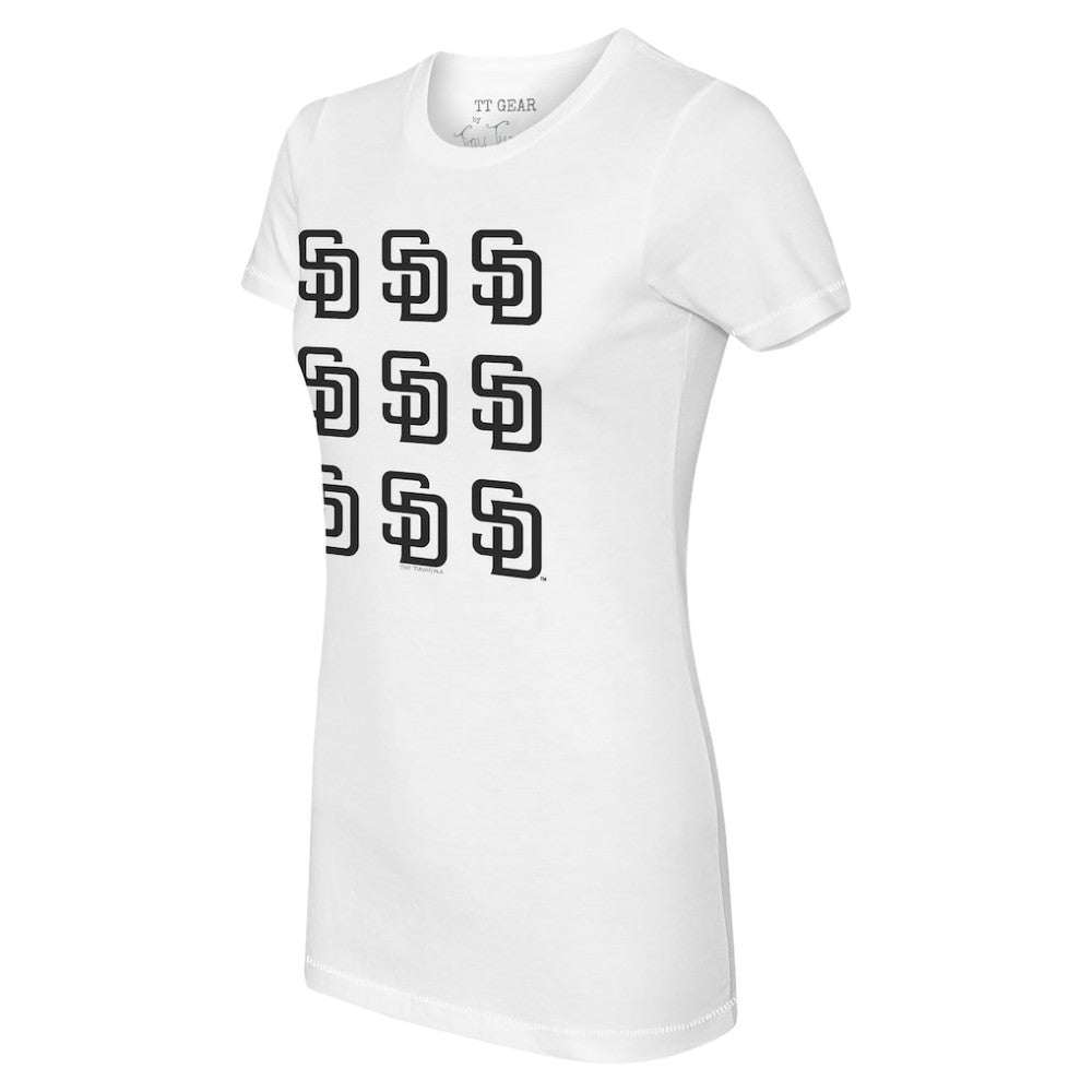 San Diego Padres Tiny Turnip Women's Logo Grid T-Shirt | MLB Online