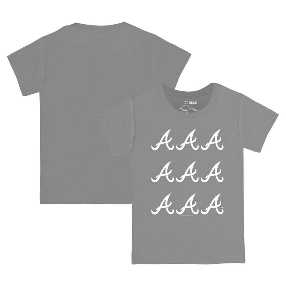 Atlanta Braves Tiny Turnip Youth Logo Grid  T-Shirt | MLB Outlet