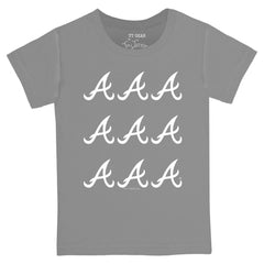 Atlanta Braves Tiny Turnip Youth Logo Grid  T-Shirt | MLB Outlet