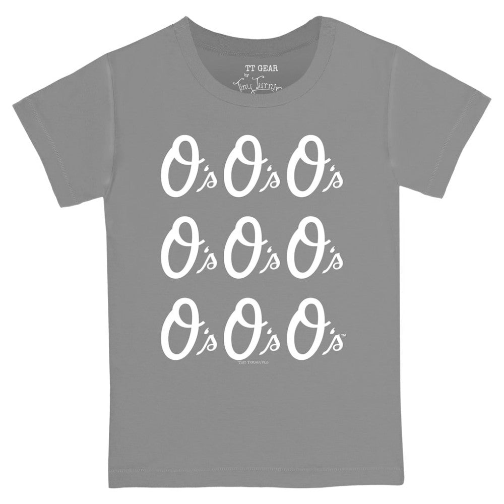Baltimore Orioles Tiny Turnip Youth Logo Grid  T-Shirt | MLB Shop