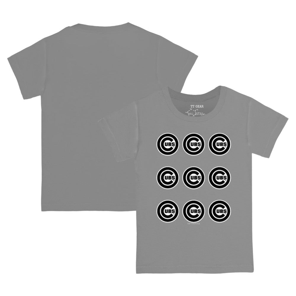 Chicago Cubs Tiny Turnip Youth Logo Grid  T-Shirt | MLB Discount