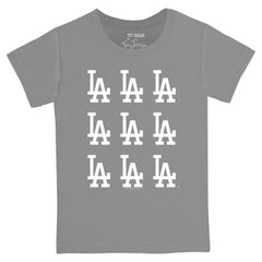 Los Angeles Dodgers Tiny Turnip Youth Logo Grid  T-Shirt | MLB On Sale