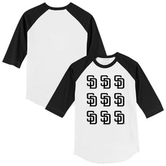 San Diego Padres Tiny Turnip Youth Logo Grid Raglan 3/4-Sleeve T-Shirt | MLB Online