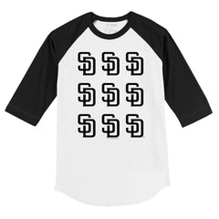 San Diego Padres Tiny Turnip Youth Logo Grid Raglan 3/4-Sleeve T-Shirt | MLB Online